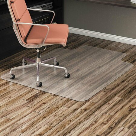 PALACEDESIGNS ALE 36 x 48 in. Non-Studded Chair Mat for Hard Floor with Lip, Clear PA3200847